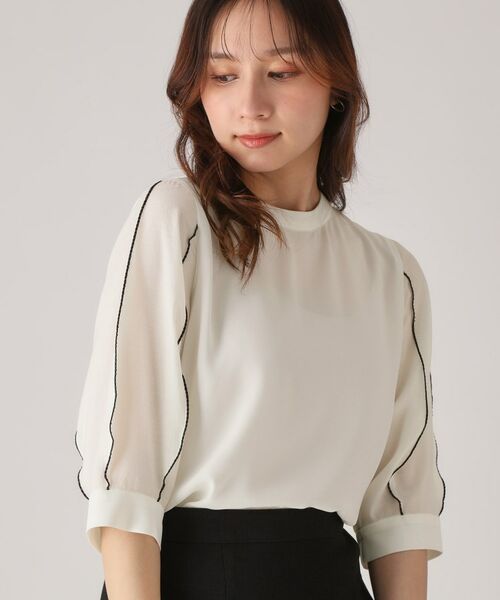 COUP DE CHANCE / クードシャンス シャツ・ブラウス | 【洗える/刺しゅうディテール】袖デザインブラウス | 詳細5