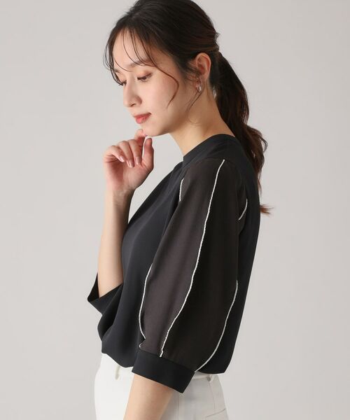 COUP DE CHANCE / クードシャンス シャツ・ブラウス | 【洗える/刺しゅうディテール】袖デザインブラウス | 詳細8