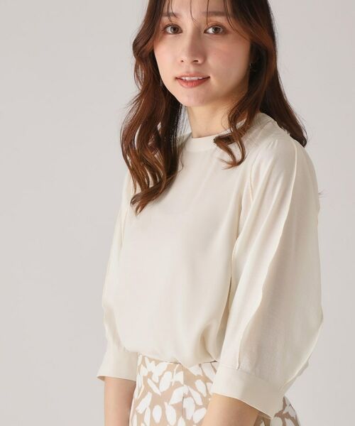 COUP DE CHANCE / クードシャンス シャツ・ブラウス | 【洗える/刺しゅうディテール】袖デザインブラウス(グレージュ(050))