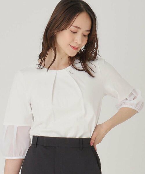 COUP DE CHANCE / クードシャンス カットソー | 【洗える／日本製】袖デザイントップス | 詳細1