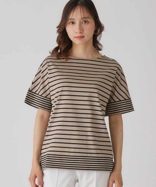 COUP DE CHANCE / クードシャンス カットソー | 【洗える/日本製】ボーダー切替デザイントップス | 詳細12