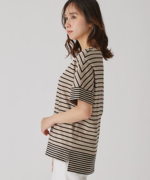 COUP DE CHANCE / クードシャンス カットソー | 【洗える/日本製】ボーダー切替デザイントップス | 詳細13