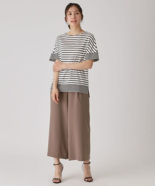 COUP DE CHANCE / クードシャンス カットソー | 【洗える/日本製】ボーダー切替デザイントップス | 詳細2