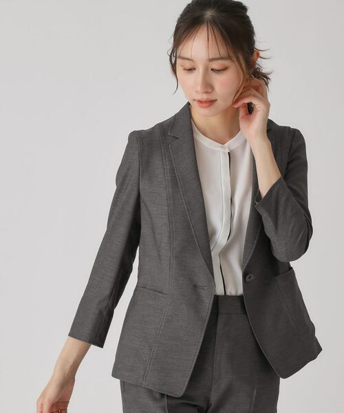 COUP DE CHANCE / クードシャンス テーラードジャケット | 【手洗い可/日本製】テーラードジャケット(チャコールグレー(014))