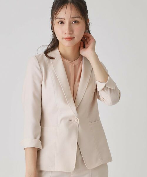 COUP DE CHANCE / クードシャンス テーラードジャケット | 【手洗い可/日本製】テーラードジャケット(グレージュ(050))