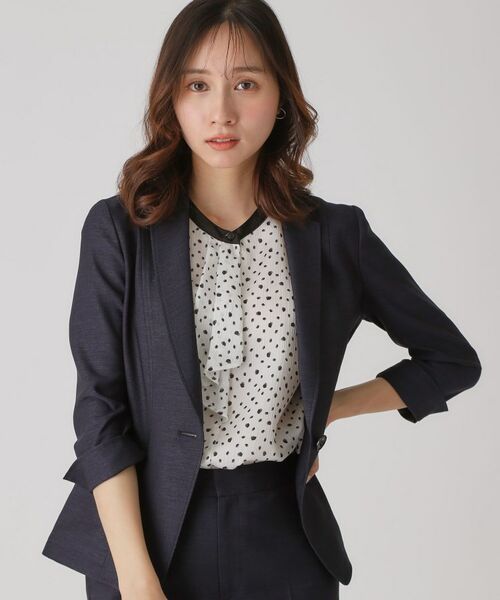 COUP DE CHANCE / クードシャンス テーラードジャケット | 【手洗い可/日本製】テーラードジャケット(ネイビー(094))