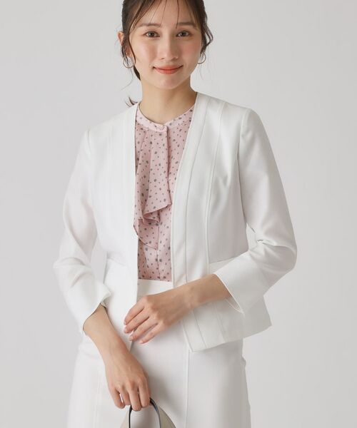 COUP DE CHANCE / クードシャンス ノーカラージャケット | 【手洗い可／日本製】ノーカラージャケット | 詳細1