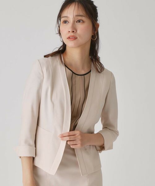 COUP DE CHANCE / クードシャンス ノーカラージャケット | 【手洗い可／日本製】ノーカラージャケット | 詳細12