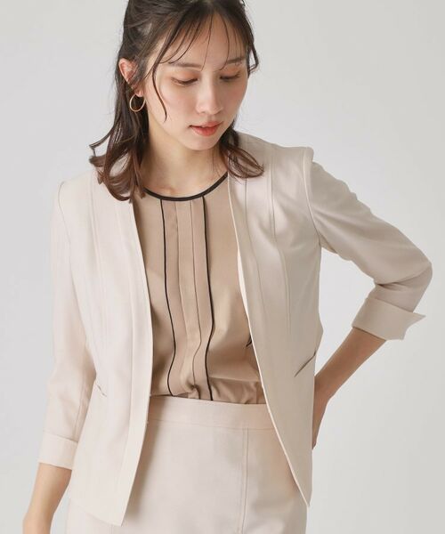 COUP DE CHANCE / クードシャンス ノーカラージャケット | 【手洗い可／日本製】ノーカラージャケット | 詳細13