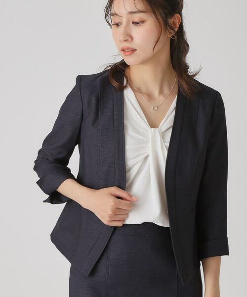 COUP DE CHANCE / クードシャンス ノーカラージャケット | 【手洗い可／日本製】ノーカラージャケット | 詳細16