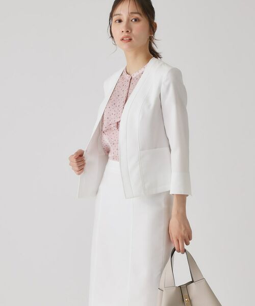 COUP DE CHANCE / クードシャンス ノーカラージャケット | 【手洗い可／日本製】ノーカラージャケット | 詳細2