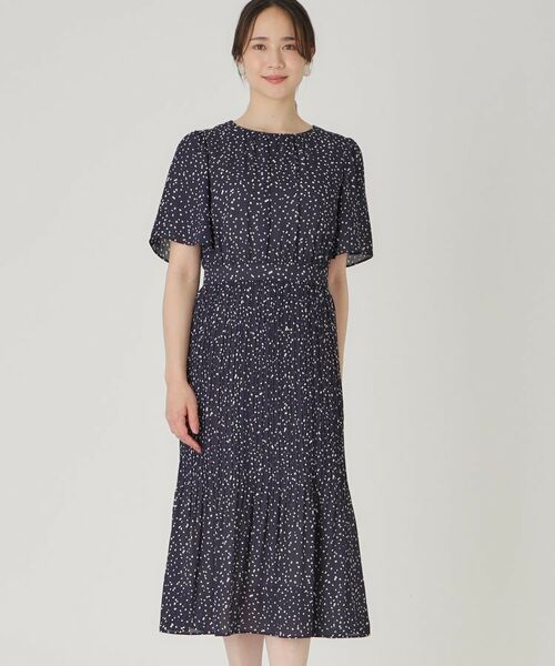 COUP DE CHANCE / クードシャンス ミニ丈・ひざ丈ワンピース | 【洗える／プリーツ加工】ランダムドットのプリーツワンピース | 詳細10