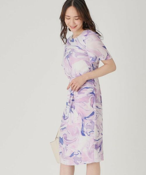 COUP DE CHANCE / クードシャンス ミニ丈・ひざ丈ワンピース | 【洗える/日本製】柄ワンピース | 詳細2