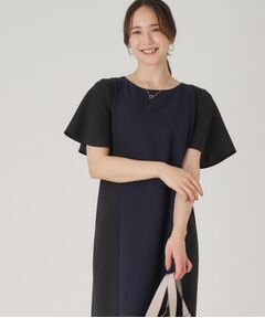 COUP DE CHANCE / クードシャンス ミニ丈・ひざ丈ワンピース | 【洗える／日本製】配色デザインワンピース