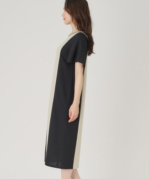 COUP DE CHANCE / クードシャンス ミニ丈・ひざ丈ワンピース | 【洗える/日本製】配色デザインワンピース | 詳細10