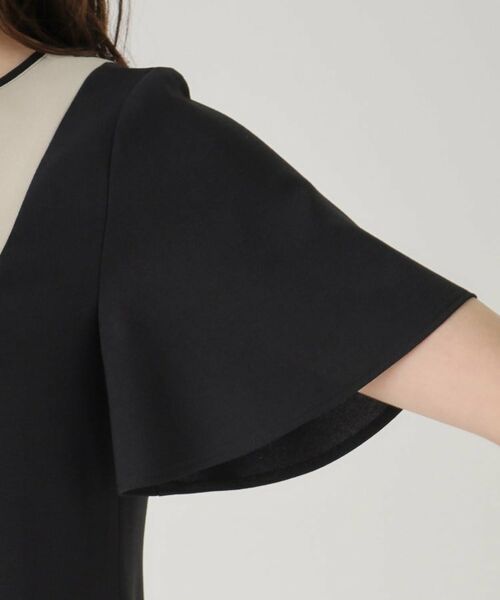 COUP DE CHANCE / クードシャンス ミニ丈・ひざ丈ワンピース | 【洗える/日本製】配色デザインワンピース | 詳細13