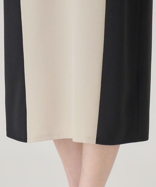 COUP DE CHANCE / クードシャンス ミニ丈・ひざ丈ワンピース | 【洗える/日本製】配色デザインワンピース | 詳細14