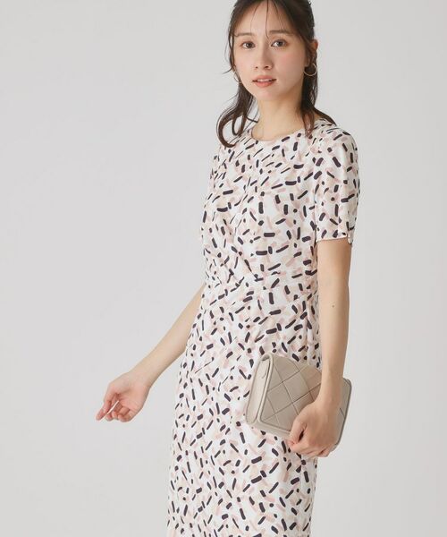 COUP DE CHANCE / クードシャンス ミニ丈・ひざ丈ワンピース | 【洗える/日本製】柄ワンピース(ピンク(172))