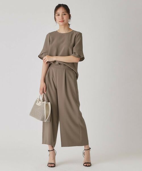 COUP DE CHANCE / クードシャンス ショート・ハーフ・半端丈パンツ | 【洗える/日本製】ウエストゴムワイドパンツ | 詳細2