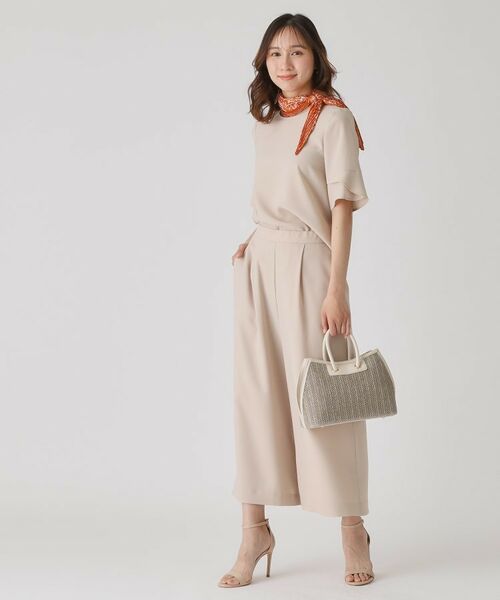 COUP DE CHANCE / クードシャンス ショート・ハーフ・半端丈パンツ | 【洗える/日本製】ウエストゴムワイドパンツ | 詳細5