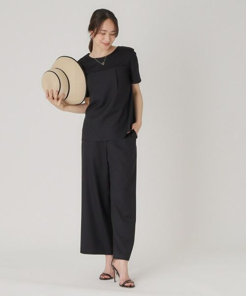 COUP DE CHANCE / クードシャンス パンツ | 【洗える／ウエストゴム】ストレートパンツ | 詳細3