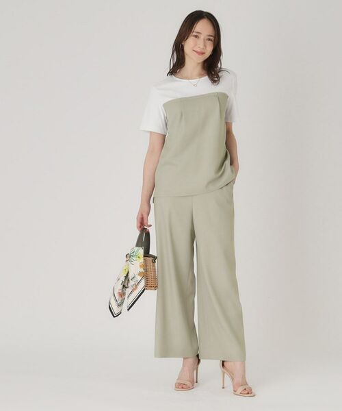 COUP DE CHANCE / クードシャンス パンツ | 【洗える／ウエストゴム】ストレートパンツ | 詳細7