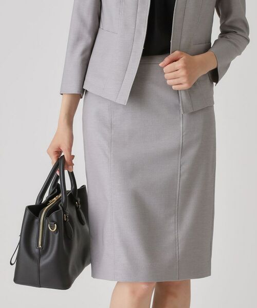 COUP DE CHANCE / クードシャンス ミニ・ひざ丈スカート | 【手洗い可/日本製】タイトスカート(グレー(012))