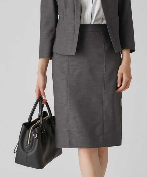 COUP DE CHANCE / クードシャンス ミニ・ひざ丈スカート | 【手洗い可/日本製】タイトスカート(チャコールグレー(014))