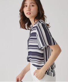 COUP DE CHANCE / クードシャンス シャツ・ブラウス | 【洗える／日本製】ストライプ×ボーダーブラウス
