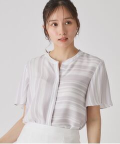 COUP DE CHANCE / クードシャンス シャツ・ブラウス | 【洗える／日本製】ストライプ×ボーダーブラウス