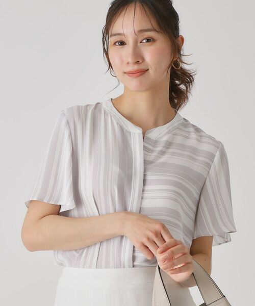 COUP DE CHANCE / クードシャンス シャツ・ブラウス | 【洗える/日本製】ストライプ×ボーダーブラウス | 詳細2