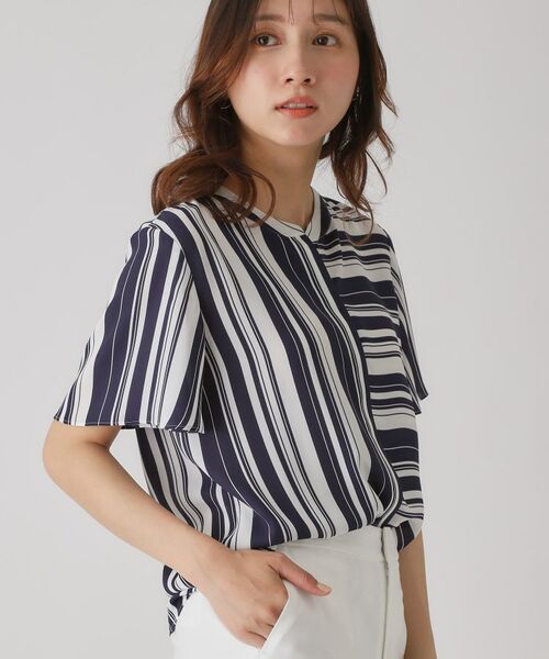 COUP DE CHANCE / クードシャンス シャツ・ブラウス | 【洗える/日本製】ストライプ×ボーダーブラウス | 詳細5