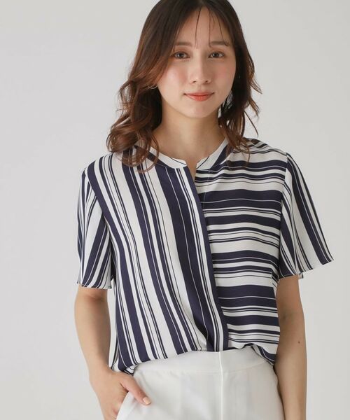 COUP DE CHANCE / クードシャンス シャツ・ブラウス | 【洗える/日本製】ストライプ×ボーダーブラウス | 詳細6