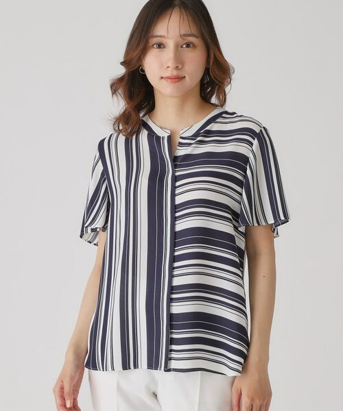 COUP DE CHANCE / クードシャンス シャツ・ブラウス | 【洗える/日本製】ストライプ×ボーダーブラウス | 詳細9