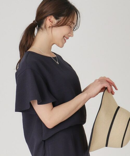 COUP DE CHANCE / クードシャンス シャツ・ブラウス | 【洗える】フレアー袖ブラウス(ネイビー(094))