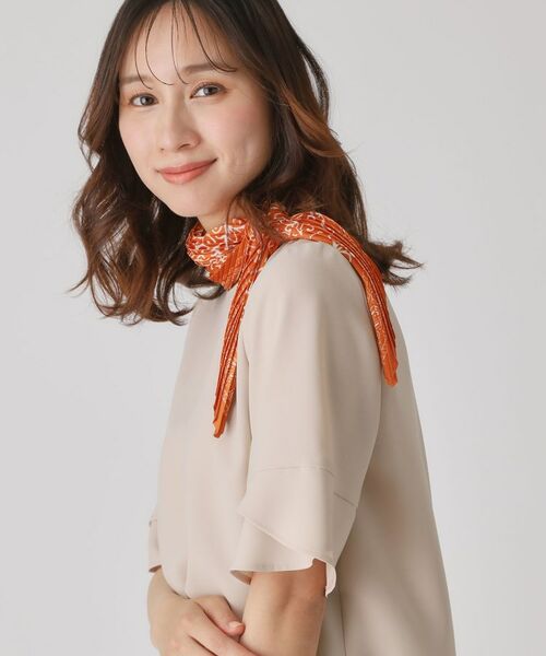 COUP DE CHANCE / クードシャンス シャツ・ブラウス | 【洗える/日本製/清涼感/セットアップ可】袖デザインブラウス(グレージュ(050))