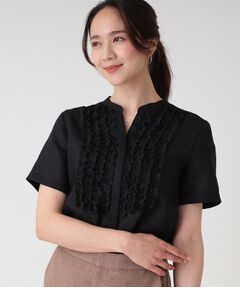 COUP DE CHANCE / クードシャンス シャツ・ブラウス | 【洗える／ラミー】フリルデザインブラウス