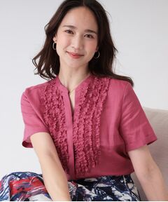 COUP DE CHANCE / クードシャンス シャツ・ブラウス | 【洗える／ラミー】フリルデザインブラウス