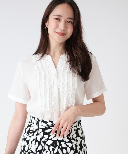 COUP DE CHANCE / クードシャンス シャツ・ブラウス | 【洗える/ラミー】フリルデザインブラウス | 詳細2