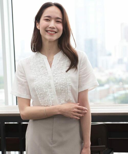 COUP DE CHANCE / クードシャンス シャツ・ブラウス | 【洗える/ラミー】フリルデザインブラウス | 詳細4