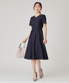 COUP DE CHANCE / クードシャンス ミニ丈・ひざ丈ワンピース | 【手洗い可／日本製】Aラインフレアワンピース