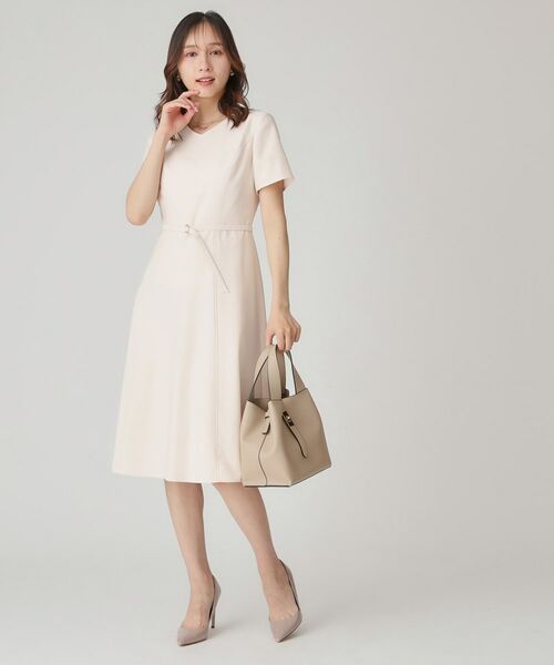 COUP DE CHANCE / クードシャンス ミニ丈・ひざ丈ワンピース | 【手洗い可／日本製】Aラインフレアワンピース | 詳細3