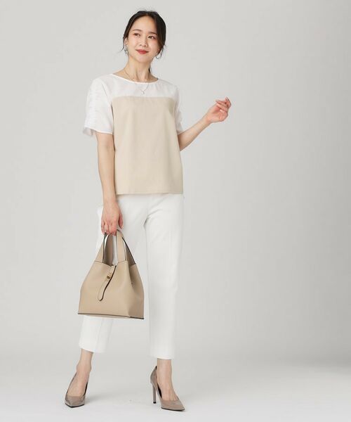 COUP DE CHANCE / クードシャンス カットソー | 【手洗い可／日本製】異素材組合せのジャージトップス | 詳細10