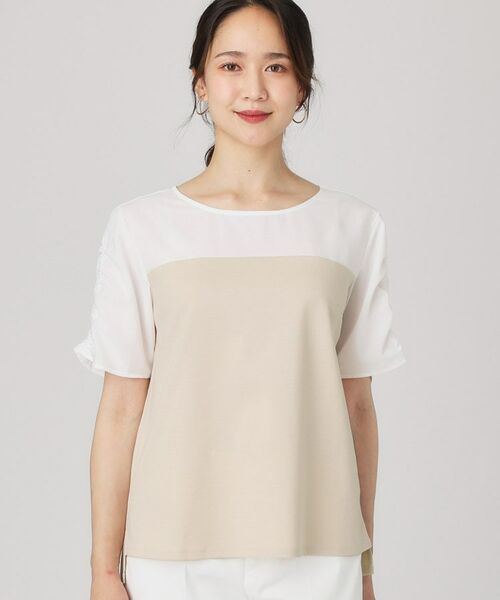 COUP DE CHANCE / クードシャンス カットソー | 【手洗い可／日本製】異素材組合せのジャージトップス | 詳細12
