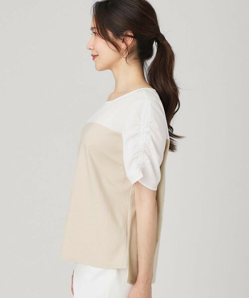 COUP DE CHANCE / クードシャンス カットソー | 【手洗い可／日本製】異素材組合せのジャージトップス | 詳細13