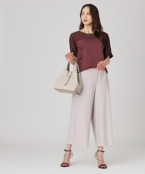 COUP DE CHANCE / クードシャンス カットソー | 【手洗い可／日本製】異素材組合せのジャージトップス | 詳細2