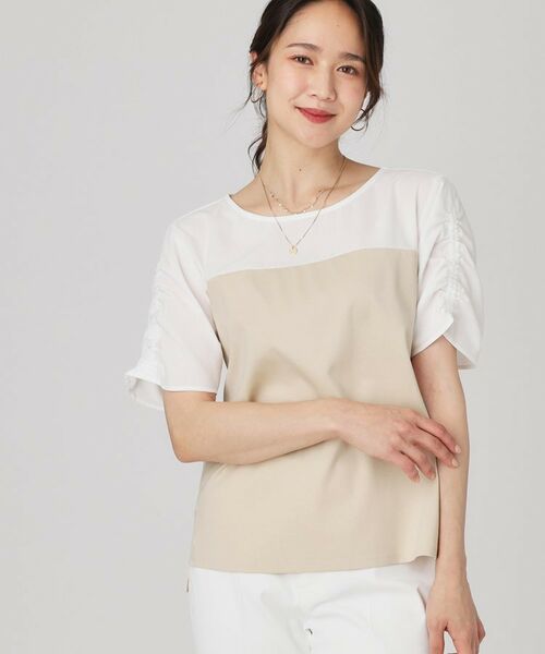 COUP DE CHANCE / クードシャンス カットソー | 【手洗い可／日本製】異素材組合せのジャージトップス | 詳細9