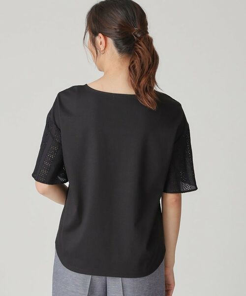 COUP DE CHANCE / クードシャンス カットソー | 【手洗い可／日本製】ジオメボーダーレースカットソー | 詳細10