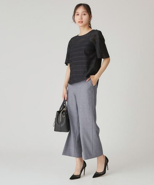 COUP DE CHANCE / クードシャンス カットソー | 【手洗い可／日本製】ジオメボーダーレースカットソー | 詳細6