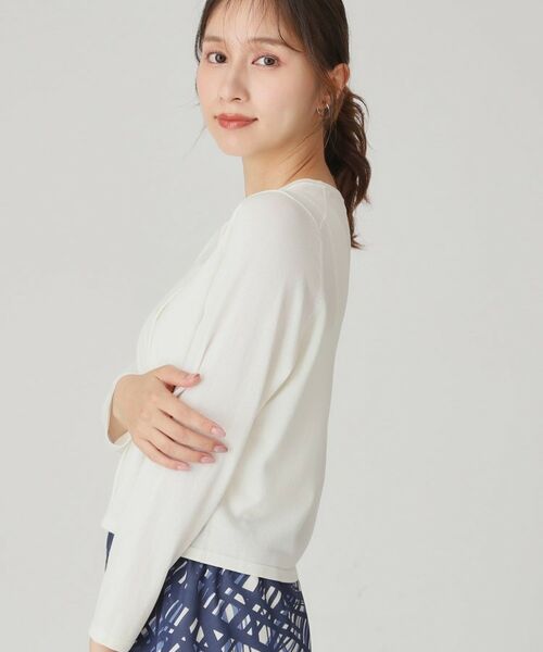 COUP DE CHANCE / クードシャンス カーディガン・ボレロ | 【手洗い可/軽量】シンプルラメ混カーディガン | 詳細2